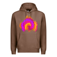 Chestnut tie dye glitter patch Premium Hoodie - AdoDesignShop