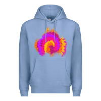 Colony Blue tie dye glitter patch Premium Hoodie - AdoDesignShop