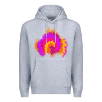 Heather Grey tie dye glitter patch Premium Hoodie - AdoDesignShop