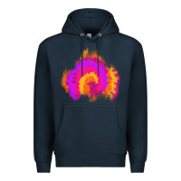 Navy tie dye glitter patch Premium Hoodie - AdoDesignShop