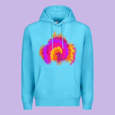 Tie Dye Glitter Patch Premium Hoodie Designed By Adodesignshop