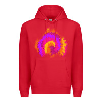 Red tie dye glitter patch Premium Hoodie - AdoDesignShop