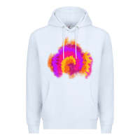 White tie dye glitter patch Premium Hoodie - AdoDesignShop