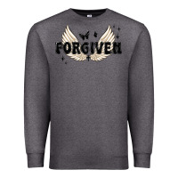 Charcoal Heather forgiven christian angel wings Premium Sweatshirt - MaliasSmallBusiness