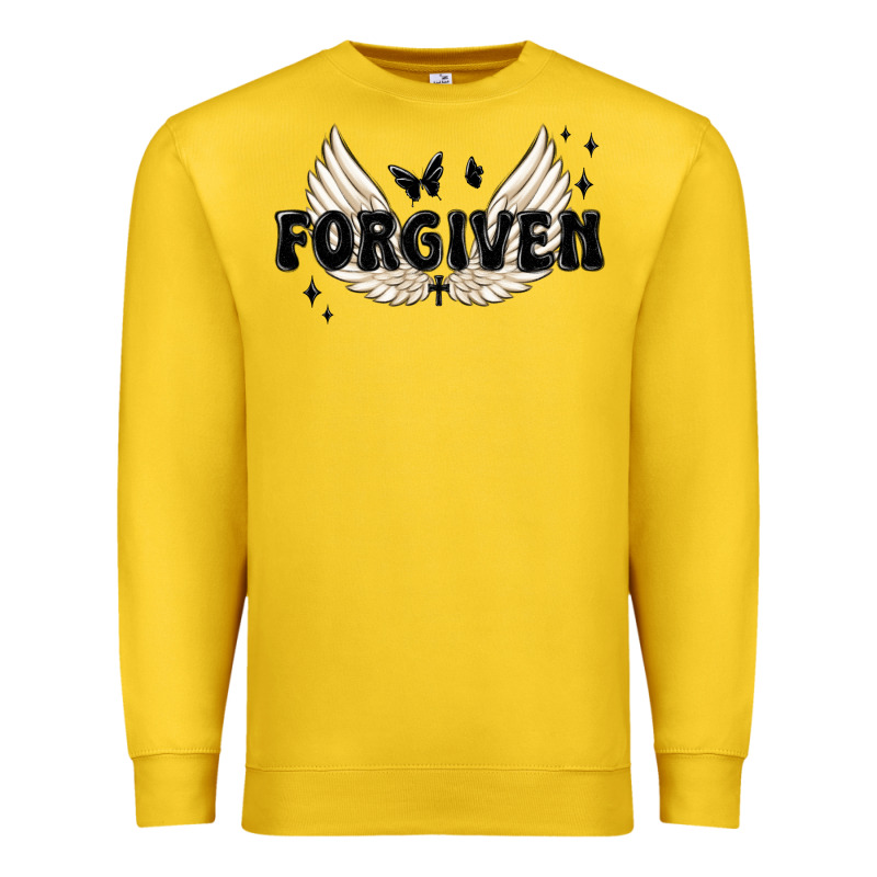 Forgiven Christian Angel Wings Premium Sweatshirt by MaliasSmallBusiness | Teevron