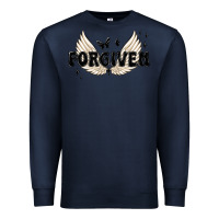 Navy forgiven christian angel wings Premium Sweatshirt - MaliasSmallBusiness
