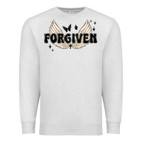 Oatmeal Heather forgiven christian angel wings Premium Sweatshirt - MaliasSmallBusiness