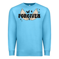 Ocean Blue forgiven christian angel wings Premium Sweatshirt - MaliasSmallBusiness
