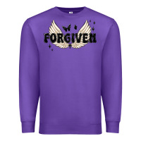 Purple forgiven christian angel wings Premium Sweatshirt - MaliasSmallBusiness
