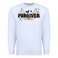 White forgiven christian angel wings Premium Sweatshirt - MaliasSmallBusiness