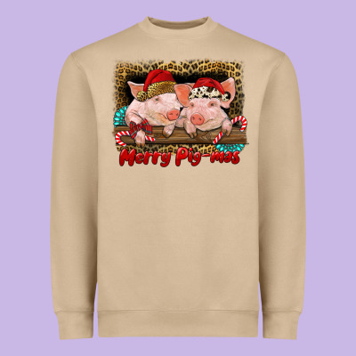 Merry Pig Mas Heavyweight Sweatshirt Designed By Ranaportraitstore