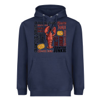 Navy crawfish junkie Heavyweight Hoodie - MaliasSmallBusiness
