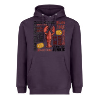 Plum crawfish junkie Heavyweight Hoodie - MaliasSmallBusiness