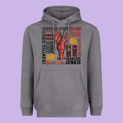 Crawfish Junkie Heavyweight Hoodie Designed By Maliassmallbusiness