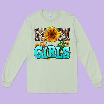 Mom Of Girls Long Sleeve Tee Designed By Adodesignshop
