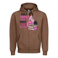 Chestnut good things come to those who hustle Zipper Hoodie - NancyCooperArtShop