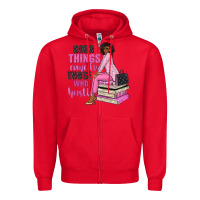 Red good things come to those who hustle Zipper Hoodie - NancyCooperArtShop