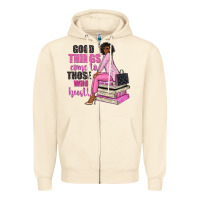 Sandshell good things come to those who hustle Zipper Hoodie - NancyCooperArtShop
