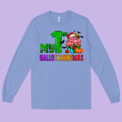 My First Hallothanksmas Long Sleeve Tee Designed By Adodesignshop