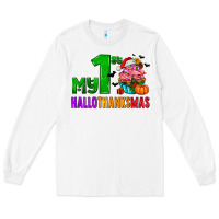 White my first hallothanksmas Long Sleeve Tee - AdoDesignShop
