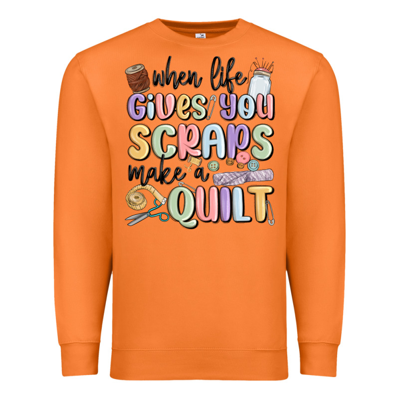 When Life Gives You Scraps Make A Quilt Premium Sweatshirt by MaliasSmallBusiness | Teevron
