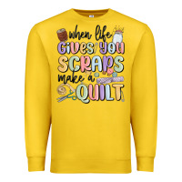 Lemon when life gives you scraps make a quilt Premium Sweatshirt - MaliasSmallBusiness