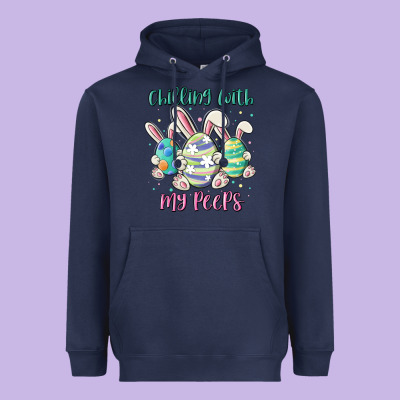 Chilling With My Peeps Heavyweight Hoodie Designed By Maliassmallbusiness