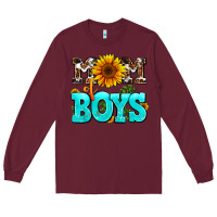 Burgundy mom of boys Long Sleeve Tee - AdoDesignShop