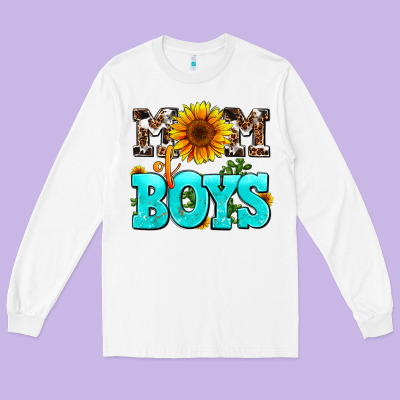 Mom Of Boys Long Sleeve Tee Designed By Adodesignshop