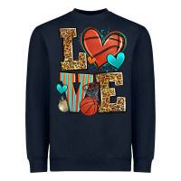 Navy love basketball Heavyweight Sweatshirt - Zillion Design Studio