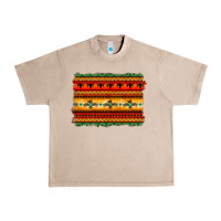 French Oak bullskull thunderbird aztec pattern warm colors Urban Heavy Tee - BarkalooDesign