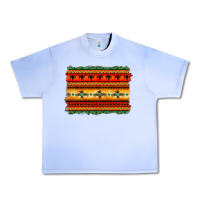 Grape Ice bullskull thunderbird aztec pattern warm colors Urban Heavy Tee - BarkalooDesign