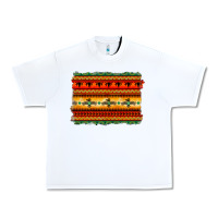 White bullskull thunderbird aztec pattern warm colors Urban Heavy Tee - BarkalooDesign