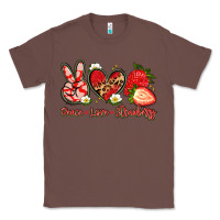 Chestnut peace love strawberry Classic Tee - Artiststas