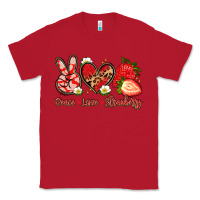 Red peace love strawberry Classic Tee - Artiststas