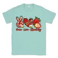 Seafoam peace love strawberry Classic Tee - Artiststas