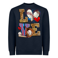 Navy love baseball Heavyweight Sweatshirt - Zillion Design Studio