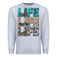 Heather Grey wife life wife mom life best Premium Sweatshirt - NancyCooperArtShop