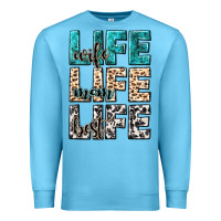 Ocean Blue wife life wife mom life best Premium Sweatshirt - NancyCooperArtShop