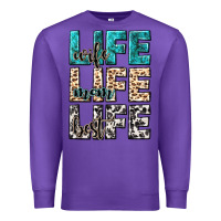 Purple wife life wife mom life best Premium Sweatshirt - NancyCooperArtShop