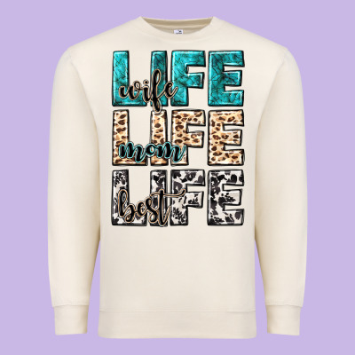 Wife Life Wife Mom Life Best Premium Sweatshirt Designed By Nancycooperartshop