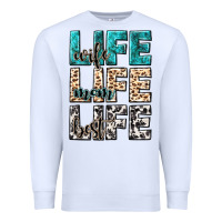 White wife life wife mom life best Premium Sweatshirt - NancyCooperArtShop