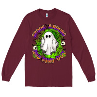 Burgundy spook aound and find out Long Sleeve Tee - Artiststas