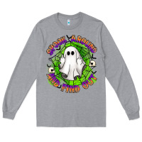 Heather Grey spook aound and find out Long Sleeve Tee - Artiststas