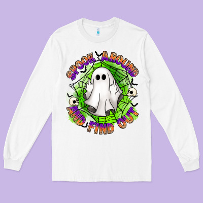 Spook Aound And Find Out Long Sleeve Tee Designed By Artiststas