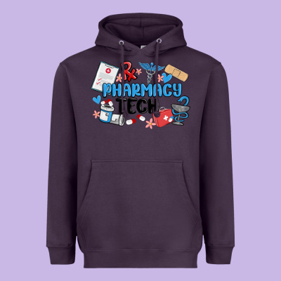 Pharmacy Tech Heavyweight Hoodie Designed By Maliassmallbusiness