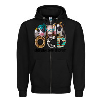 Black ocd obsessive cow disorder Zipper Hoodie - Jasminsmagicworld