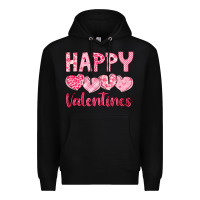 Black happy valentines Premium Hoodie - LillyAllenDesigns