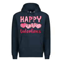 Navy happy valentines Premium Hoodie - LillyAllenDesigns