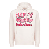 Pale Pink happy valentines Premium Hoodie - LillyAllenDesigns